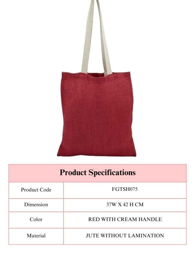 Fatio Set of 10 Eco-Friendly Jute Tote Bags – Reusable & Durable Shopping Bags with Cotton Handles - Image 4